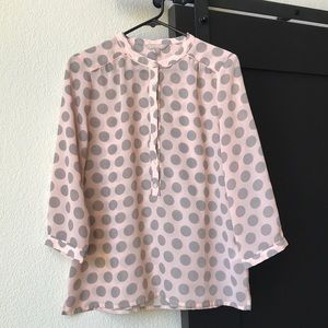 Banana Republic Pink & Gray Blouse SZ-S